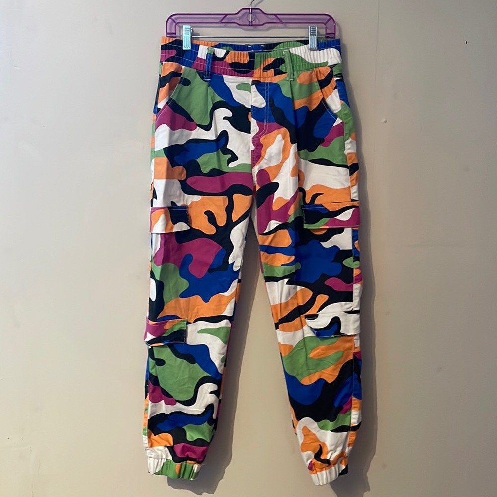 Multicolored Camo Cargo Pants
